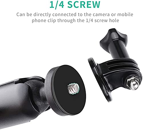 ADOFYS 2022 Version Action Camera Mount (Handlebar only) Aluminium Alloy Universal Mount with Two 360° rotational Angle 1/4 Metal Stand for All Action Cameras