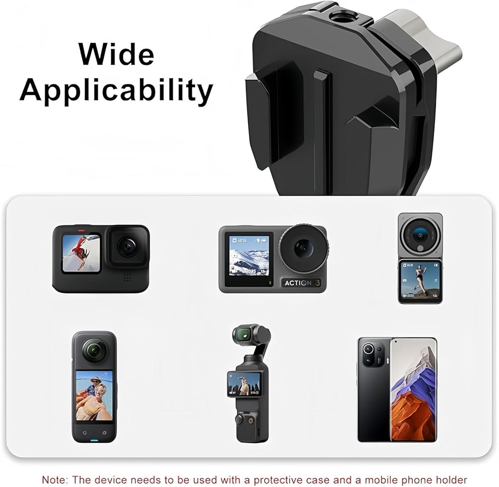 Motorcycle Bicycle Windshield Clip Mount for GoPro Hero13 12 11 10 9 8/ DJI Osmo Action 4 Pocket 3 2 1/ Insta360 X4 X3 ONE X2 Ace Pro and Other Action Cameras Motorcycle Windshield Mounting