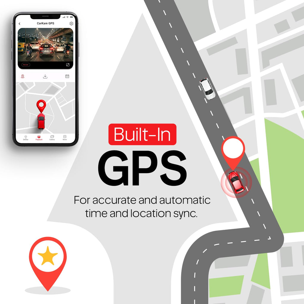 CP PLUS Dash Cam for Car CP-F34 | 3MP Dashcam for Car with GPS | WiFi Dashcam | G-Sensor | 24/7 Parking Monitoring | Car Dashcam Supports 1TB SD Card
