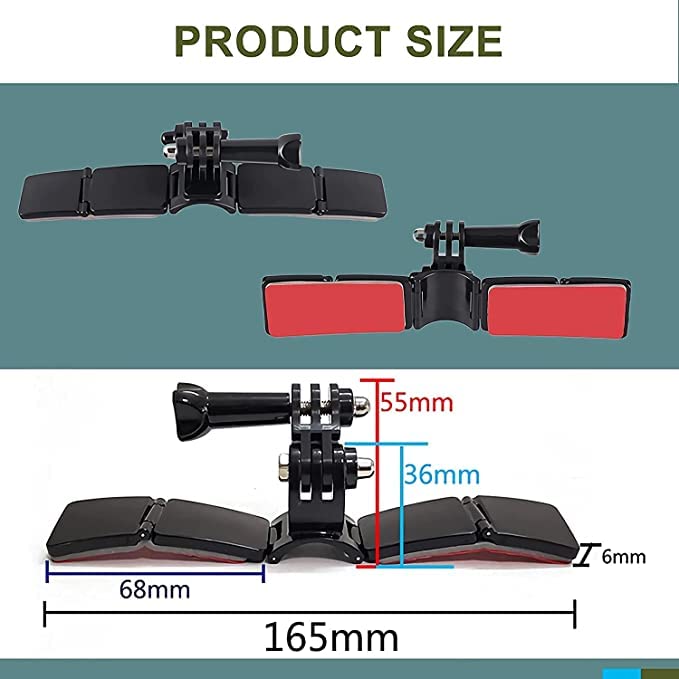 ADOFYS Full Face Motocross Helmet Chin Strap Mount Kit Compatible with GoPro, Sony Action Cam, Nikon, Garmin, Ricoh Action Cam, SJCAM