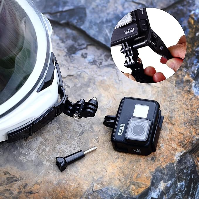 ADOFYS Full Face Motocross Helmet Chin Strap Mount Kit Compatible with GoPro, Sony Action Cam, Nikon, Garmin, Ricoh Action Cam, SJCAM