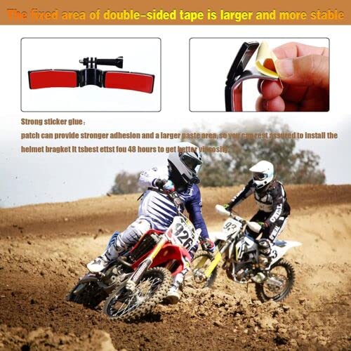 ADOFYS Full Face Motocross Helmet Chin Strap Mount Kit Compatible with GoPro, Sony Action Cam, Nikon, Garmin, Ricoh Action Cam, SJCAM