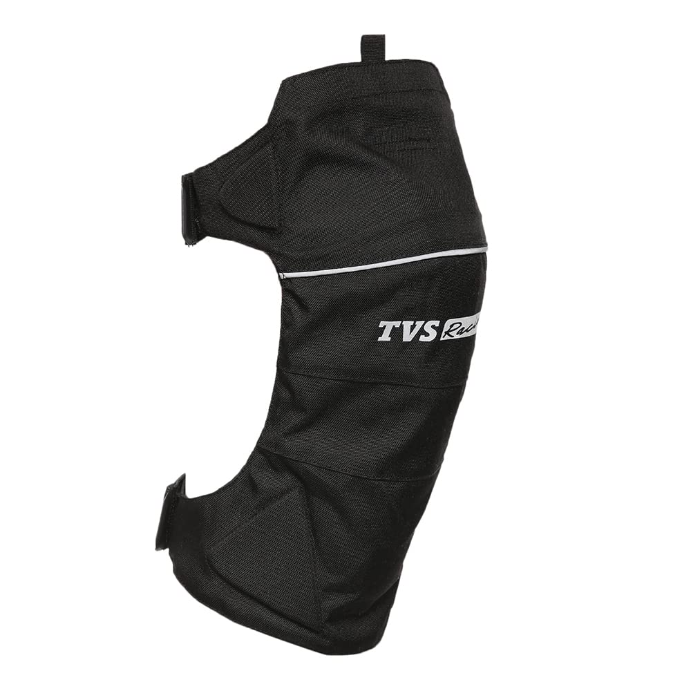 TVS Knee Guards for Bikers-CE Level 2 Certified Impact Resistance, Enhanced Visibility with Reflective Accents, Adjustable & Comfort Fit, 600D Polyester, Breathable for Long Rides
