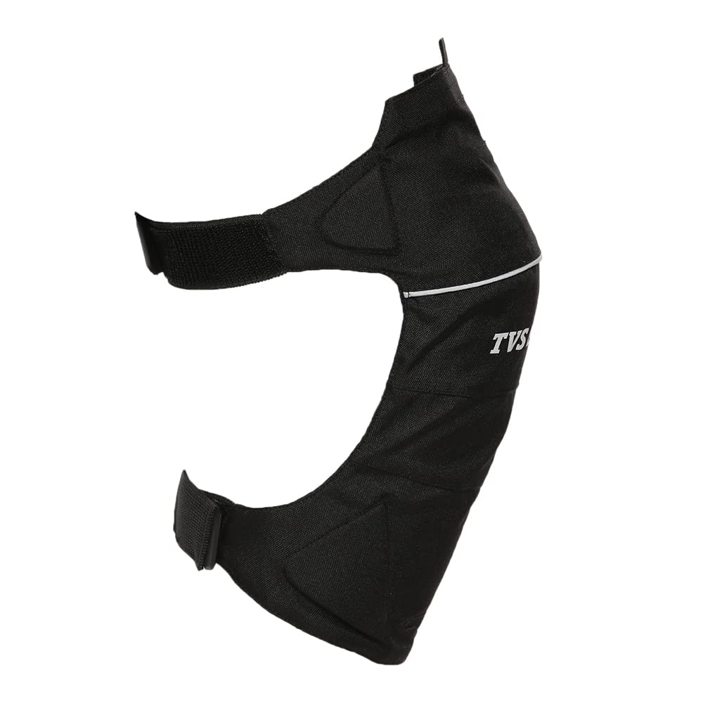 TVS Knee Guards for Bikers-CE Level 2 Certified Impact Resistance, Enhanced Visibility with Reflective Accents, Adjustable & Comfort Fit, 600D Polyester, Breathable for Long Rides